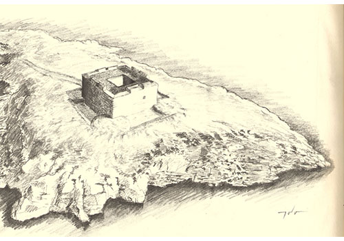 une des phases de la construction du château d'If de Marseille